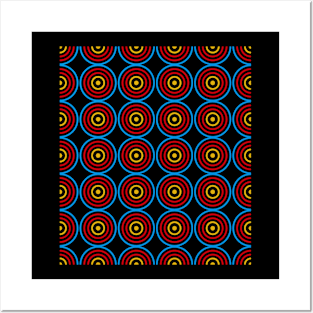 Retro circle pattern Posters and Art